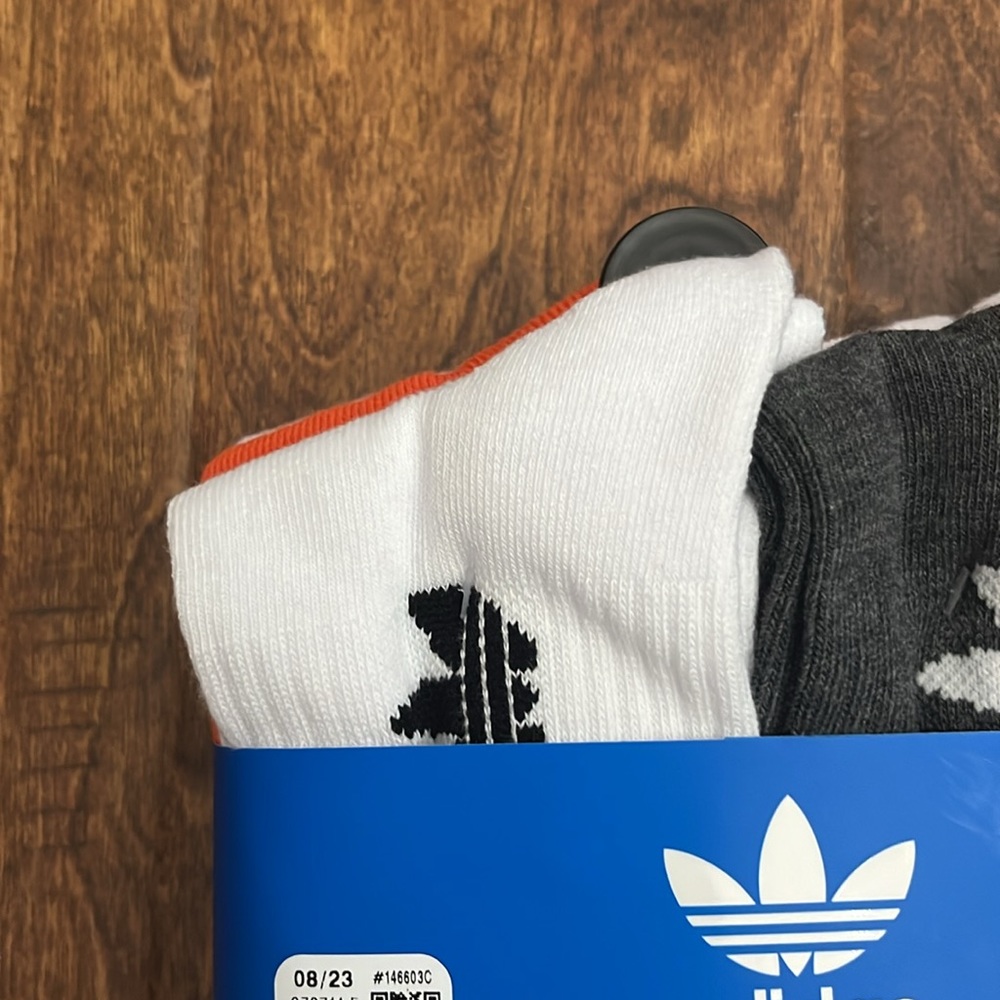 Adidas Crew Socks 6 Pack Shoe Size 6-12 - Picture 10 of 17